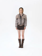 13DE MARZO Doozoo Detachable Short Down Jacket Grey