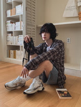 ポリー ショート バミューダ デニムパンツ