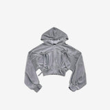 Veona Velvet Hooded Zip-Up