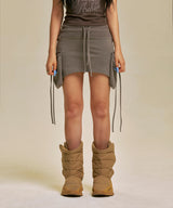 STAR PATCH POCKET LIP SKIRT_BE
