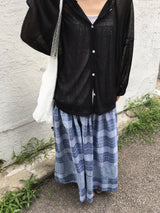 Juel Vintage Check Banding Long Skirt