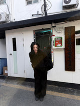 BLACK BUTTON SHORT COAT