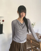 Hitol Lace All-in-One Shirring Dress T-shirt