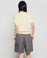 26SS ダブルニー デニム ショート パンツ