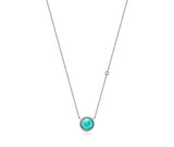 26SS★ [Premium Plating] Pennysense AB(W) Goutte Necklace Amazonite