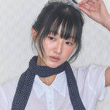 vintage dot scarf navy