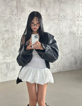 graffiti-printed rider jacket