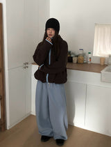 Dekan Fleece Back Pocket Banding Wide Pants