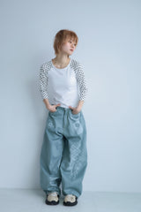 3Dpixel print denim(rightblue)