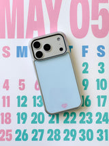 [Magsafe] ブルークリームシルバーグラスバンパーケース