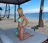Mint pink basic strap bikini