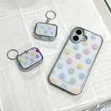 [MADE][Glossy Glass Silver Bumper Case] Pastel Dot 