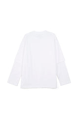 レイヤードロングスリーブTシャツ_ホワイト