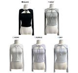 Lia Butterfly Bolero Team Strap Long Sleeve Tee (5 colors)