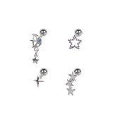 [SET] Cubic Star Milky Way Piercing