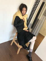 ブレア ツートン ニーハイソックス(3color)