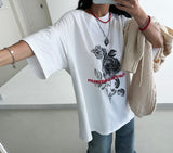 ローズレタリングフォーシーズンボクシー半袖Tシャツ