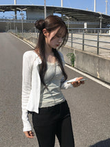 Kable Slim Button Round Cardigan