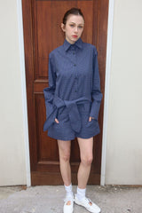 LOW LINE CHECK JUMPSUIT_NAVY