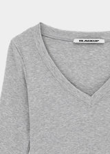 [MADE] プラムVネック3/4スリーブTシャツ
