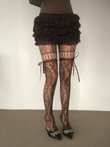 Ribbon Strap Mesh Stocking(4colors)