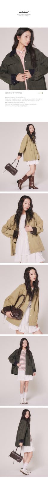 CORDUROY COMBI WORK JACKET (BEIGE)