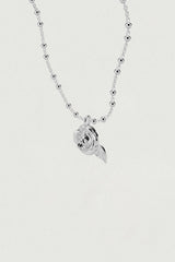 [925SILVER] PURE ROSE PENDENT NECKLACE