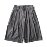 Stripe Bermuda Pants (Dark Grey)