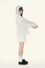 リリーフードフリルシャツ
