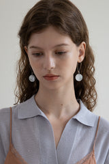 Brown Mother of Pearl drop earring