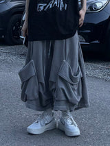 drape pocket bermuda pants