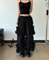 2wayナイロンカーゴパンツ (black)