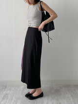 Tencel Striped Boat Neck Sleeveless