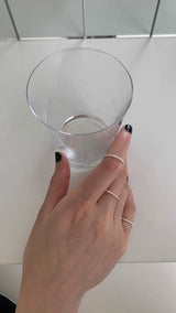 Twinkle THIN silver ring 3set