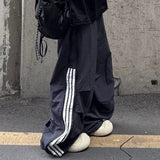half track side zipper pants