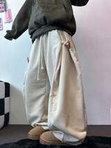 トッポッキユニークスナップバルーンコーデュロイロングパンツ 🤍🤎🧸🖤2カラー