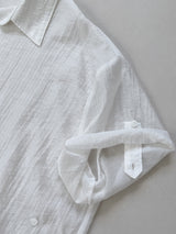 Winkle Roll-up See-through Short Sleeve Shirt