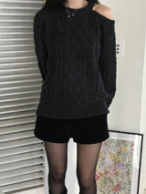 Leel Shoulder Slit Knitwear (3 colors)
