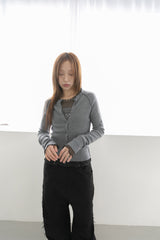 unbal rough flat cardigan(2colors)