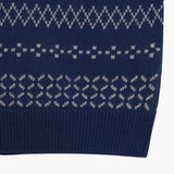 Stranger Regular Angora V-Neck Vest (Navy)