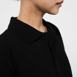 レギュラー ハーフ ラウンド PK Tシャツ (BLACK/GRAY)