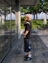ビンテージダメージデニムハーフパンツ 2C