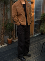 Robe biker suede jacket