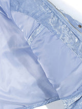 (DUCK DOWN) VELVET DOWN CROP PUFFER PADDING_Sky Blue