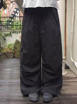 ケロ フリル ワイド バンディング ピンタック カーゴ パンツ