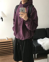 Burnt Check Hood Windbreaker