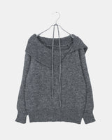 Ruo Strap Off-shoulder Wool Knit