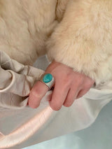 Turkey stone silver ring