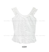 Lao Punching Ruffle Blouse