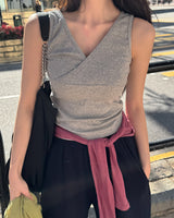 Ronu Wrap Sleeveless Top